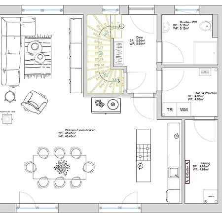 Apartment Ankerplatz No 1 & 2 Mit Kamin Und Sauna Krummin